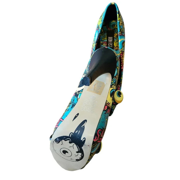 Iron Fist Oh No Women's Vegan Leather Multicolor Platform High Heels Size US 5. - Picture 10 of 11